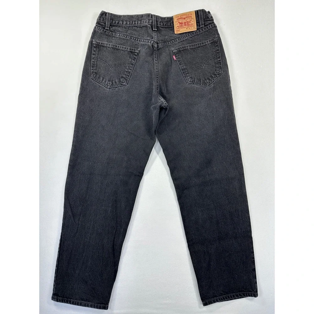 Vintage Y2K Levi's 550 Relaxed Fit Jeans Men 36x32 Black Tapered Leg Heavyweight
